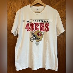 San Francisco 49ers 1990s Retro Style Levi’s White T-shirt XL